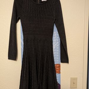 Black Knit Long Sleeve Dress